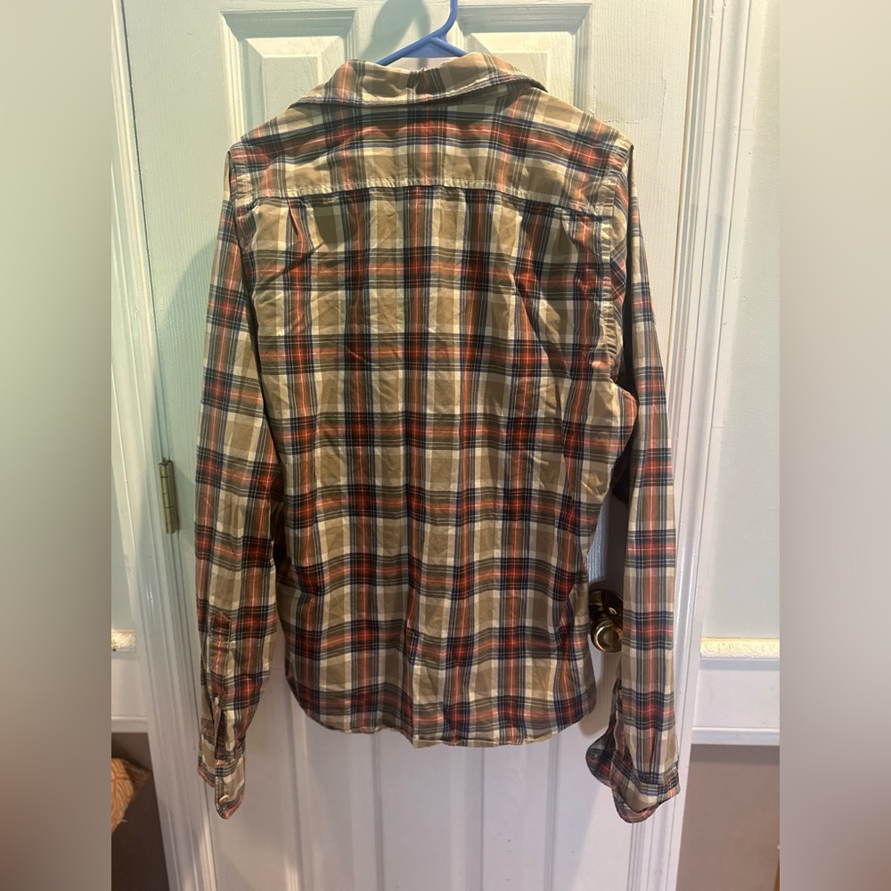 Abercrombie & Fitch Red and Blue Casual Button Down Shirt - Picture 2 of 6